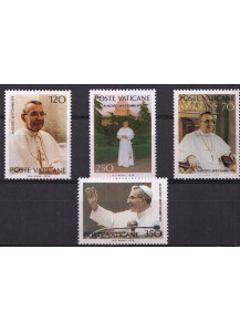 1978 Vaticano In Ricordo di Giovanni Paolo I serie 4 Valori Sassone 644-7